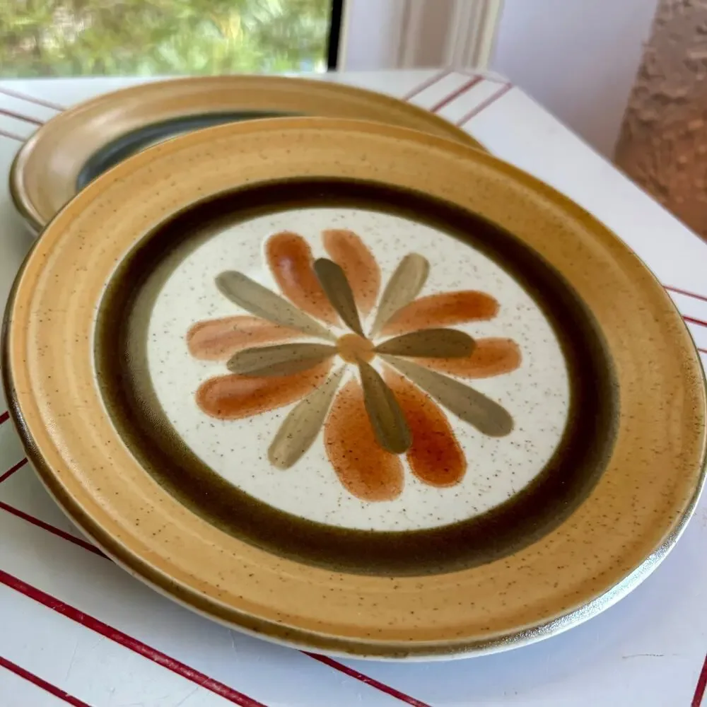 Vintage Premiere DuraStone Touche P9202 Set 2 Dinner 2 Salad Plates, Japan